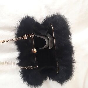 Zara faux fur bag